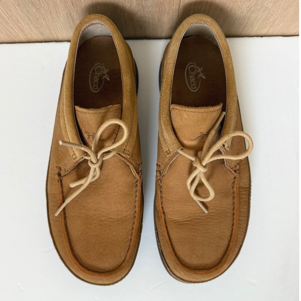 Chaco Women's Bone Brown Leather Moccasin Loafers J105840 Size 6